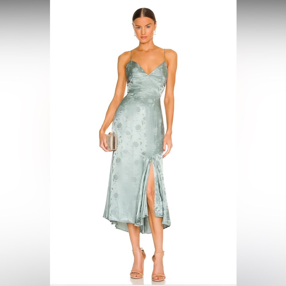 SAU LEE Francesca Dress in Sage Green Size 10 NWT